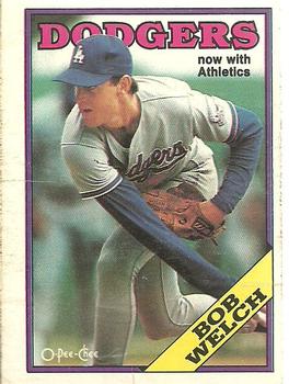 1988 O-Pee-Chee Baseball Cards 118     Bob Welch#{Now with Athletics